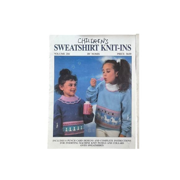 Nomis Knitting Pattern Book Sweatshirt Knit-Ins Children Adults Cottage Lot 2 - Picture 3 of 4